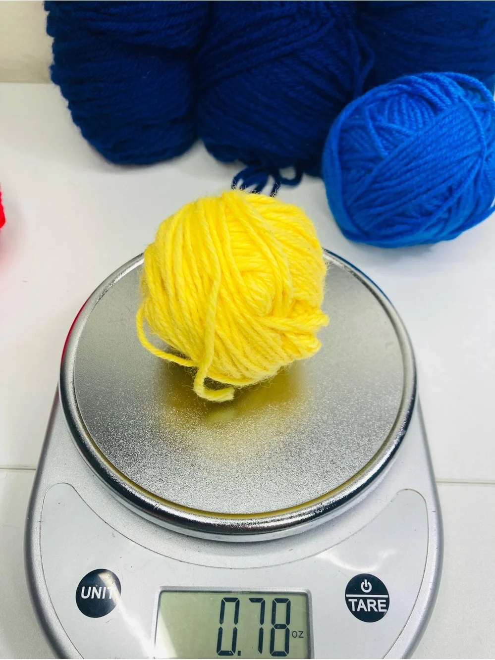 ~12.7oz Untagged Blue, Red & Yellow Yarn Pack - Soft Craft Skeins